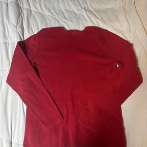 Banana Republic Men's Deep Red Long Sleeve Tee